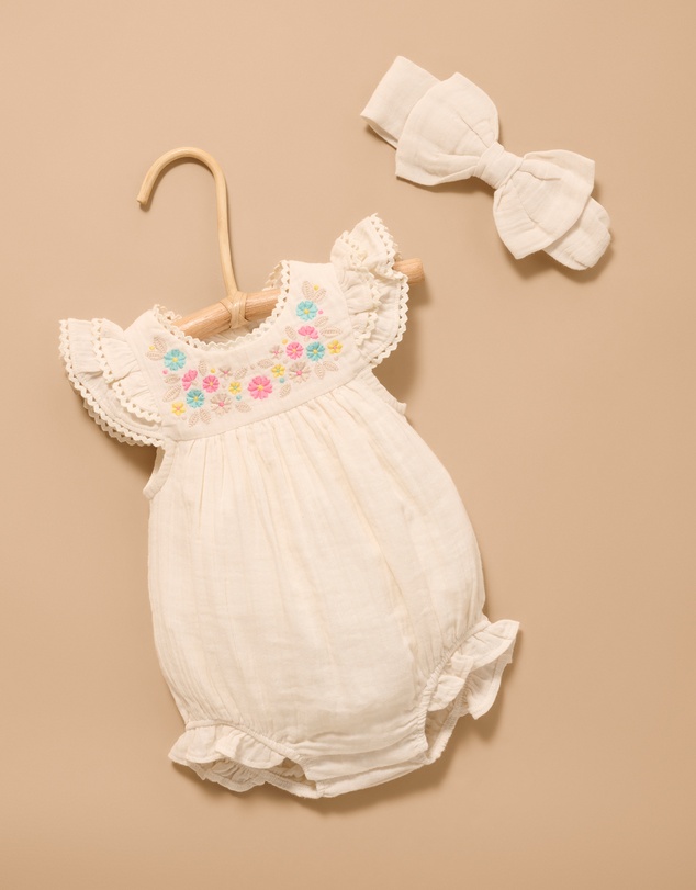 Purebaby - Embroidered Bodysuit-Kids-Babies
