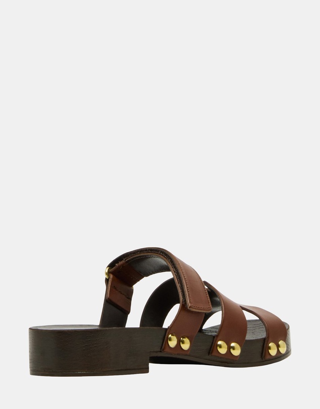Steve Madden - Canal Brown Leather Sandals