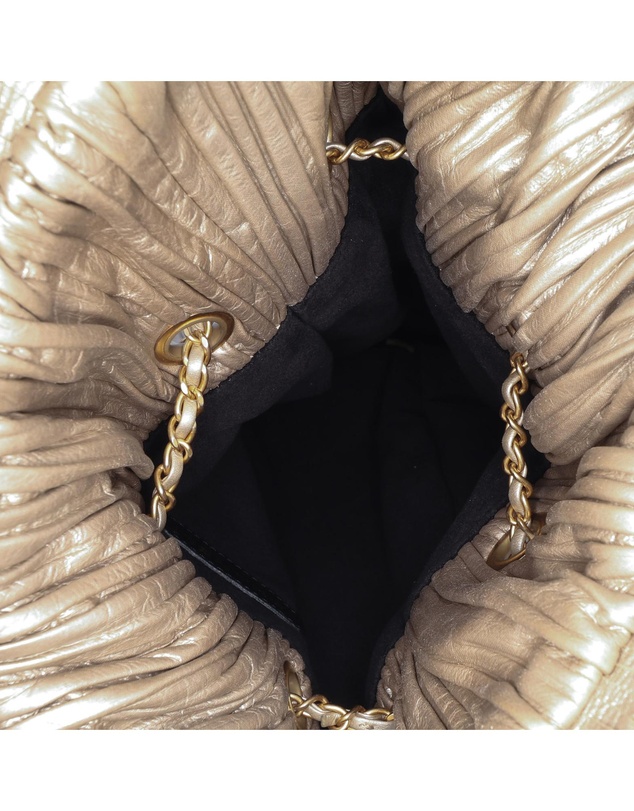Pre-Loved by Azura Reborn - Pre-Loved chanel Pleated Leather Backpack Chain Detail