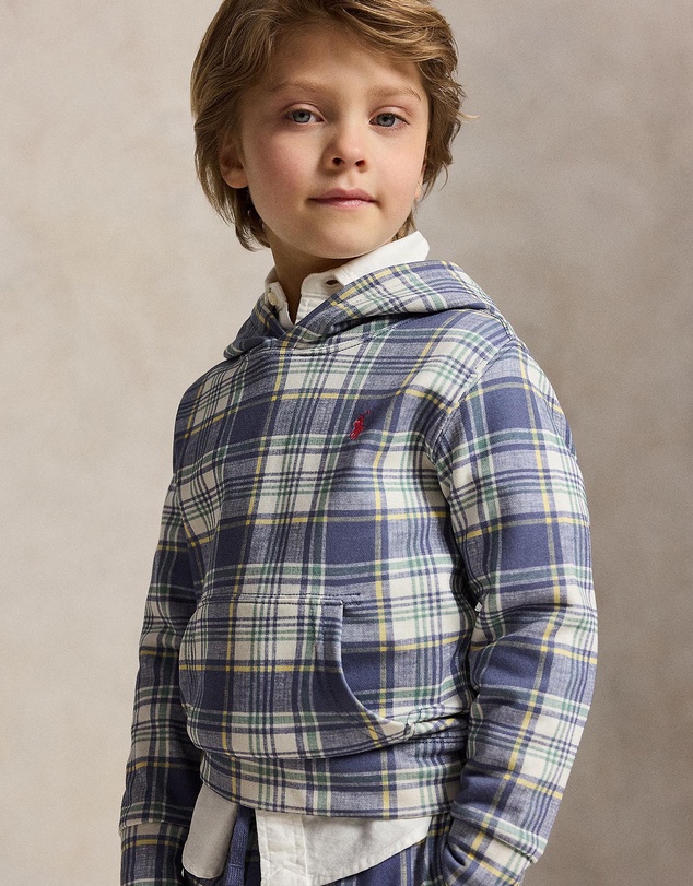 Polo Ralph Lauren - Plaid French Terry Hoodie - Kids