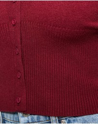 Dazie - Mira Cinched Waist Button Up Cardigan