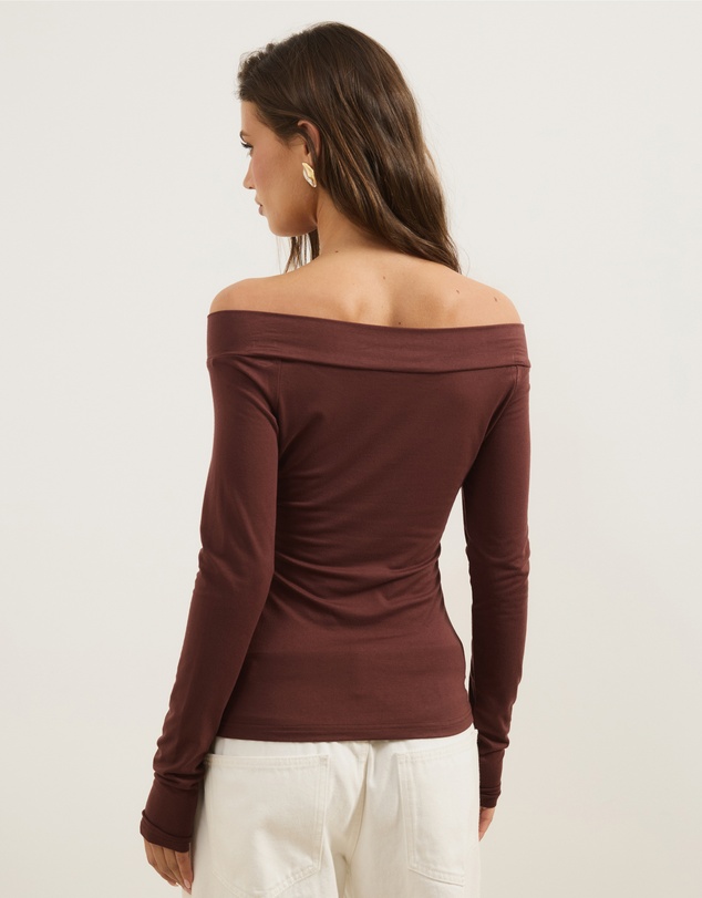 Atmos&Here - Lottie Off The Shoulder Long Sleeve Top