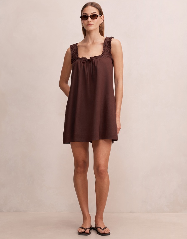 Forever New - Vivi Smock Linen Mini Dress