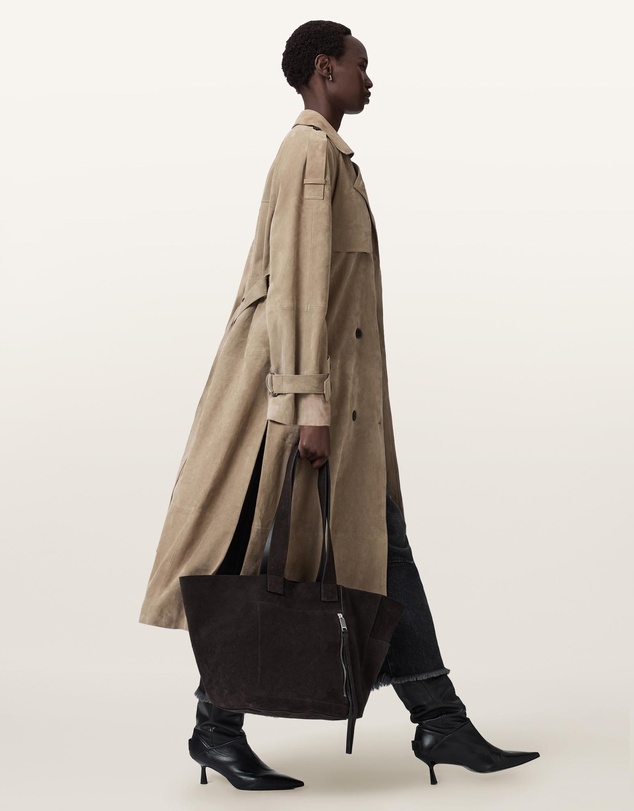 AllSaints - Alba Suede East West Tote