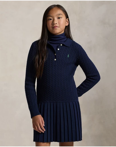 Polo Ralph Lauren - Mini Cable Polo Sweater Dress - Teens