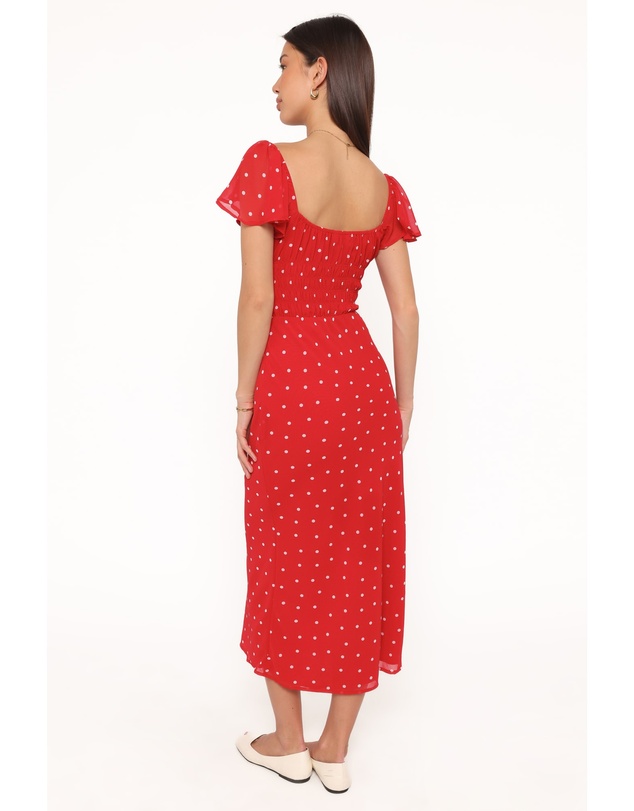 Petal & Pup - Sherrie Maxi Dress - Red Polka Dot
