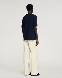 Sandro - Cotton Knit Tee Sweater