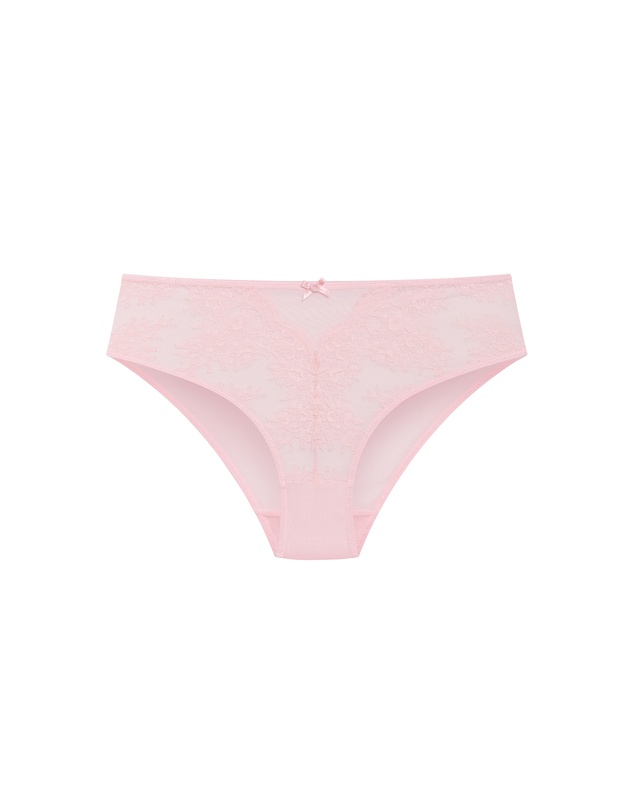 City Chic - Plus size Poppy Hi Waist Cheeky Brief - pink icing