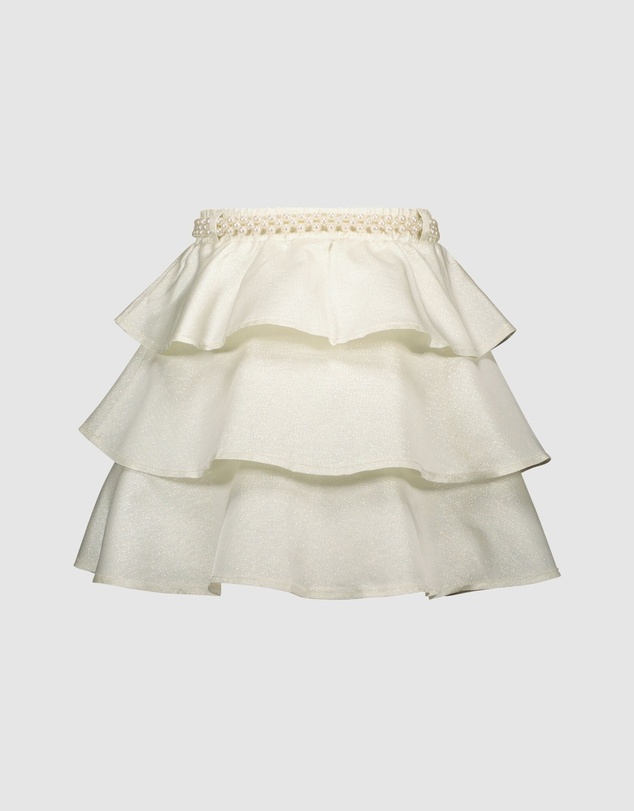 Le Chic - TWAIN Glitter Skirt with Pearl Belt - Kids-Teens