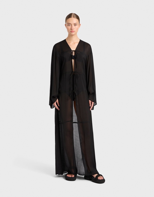 BONDI BORN - Cremona Tie-Front Maxi Coverup