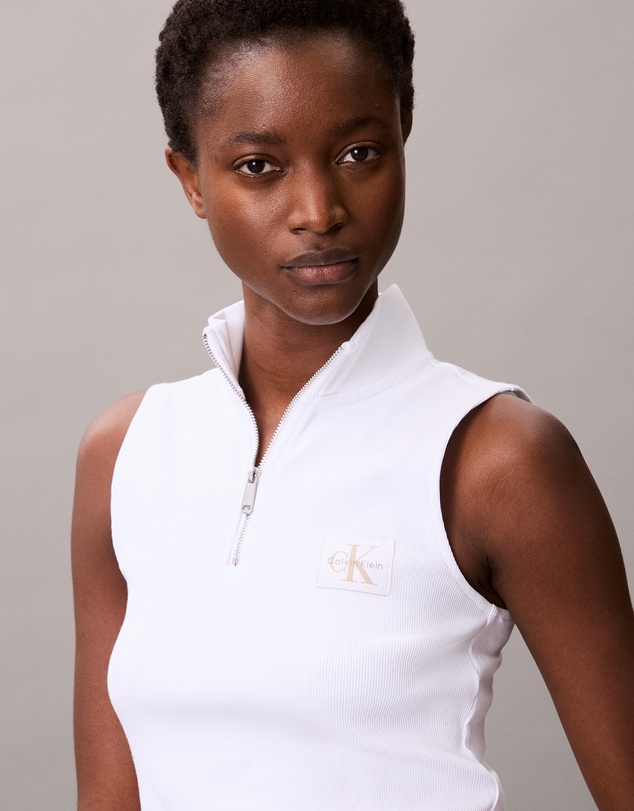 Calvin Klein Jeans - Sleeveless Quarter Zip Top