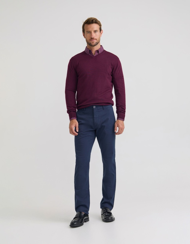 Oxford - Basic V-Neck Pure Wool Pullover