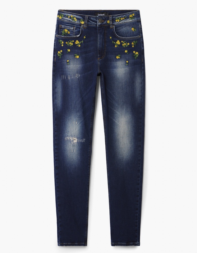 Desigual - Floral denim pants