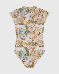 Aqua Blu Kids - Mosaic Short Sleeve One Piece - Teens