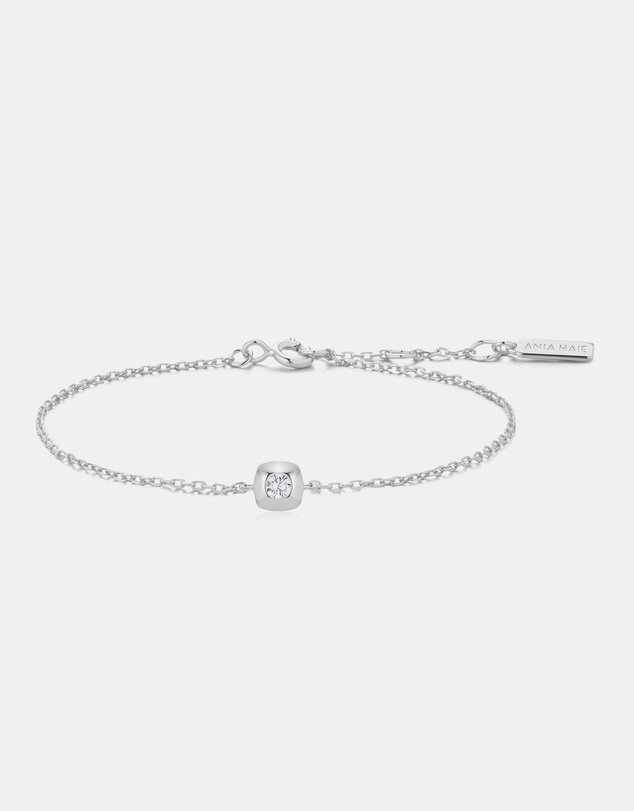 Ania Haie - Ania Haie Silver Modern Bezel-Set Solitaire Bracelet