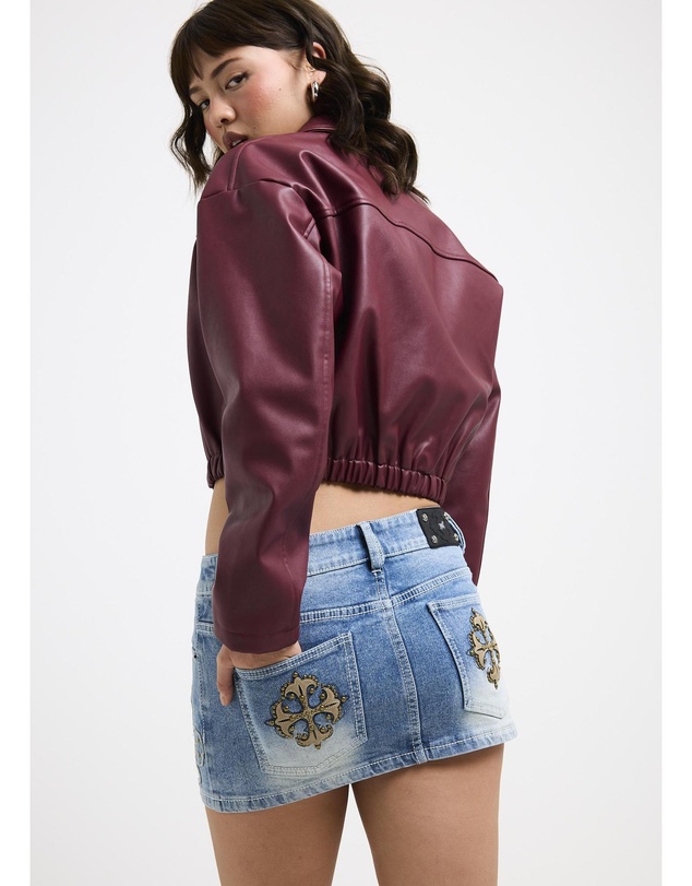 Neon Hart - Republic Denim Mini Skirt