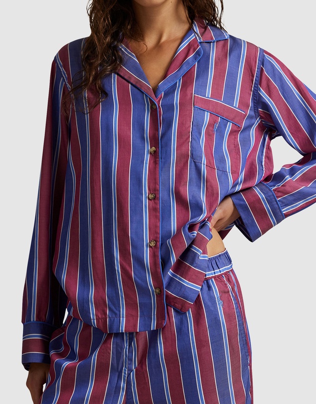 Polo Ralph Lauren - Madison Cricket Stripe Long Sleeve Pyjama Set