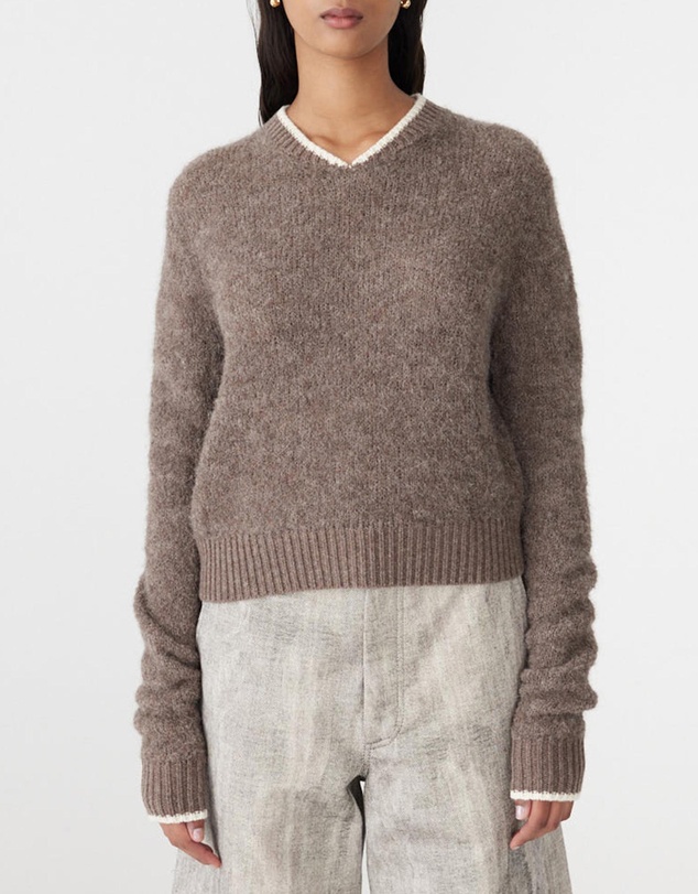 Bassike - Wool Alpaca Contrast Knit Jumper