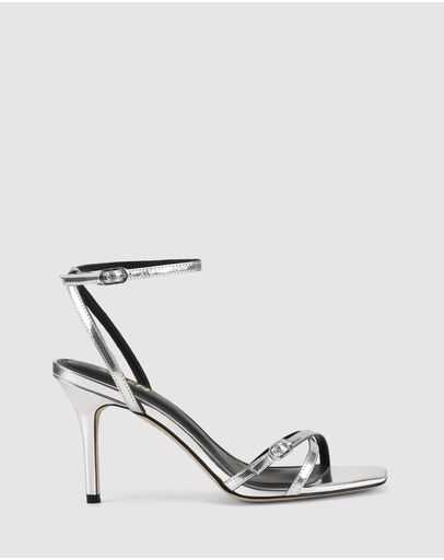 Silver Mirror Metallic Leather