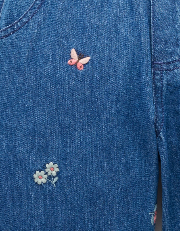 Purebaby - Pull On Embroidered Jeans -Kids-Babies