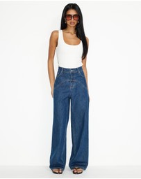 Dazie - Cansas High Rise Straight Leg Jeans