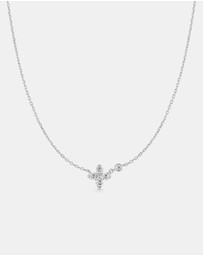 Ania Haie - Ania Haie Silver Sparkling Lucky Clover Necklace
