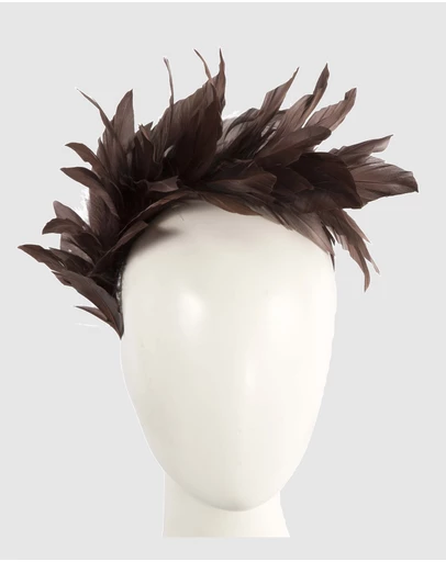 Max Alexander - Modern Brown Racing Fascinator