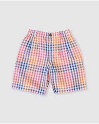 Goldie + Ace - Rainbow Gingham Kirby Relaxed - Babies-Kids