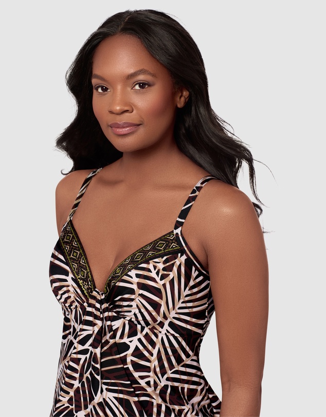 Miraclesuit Swimwear  - Let's Be Fronds Marina Underwired Padded Tankini Top