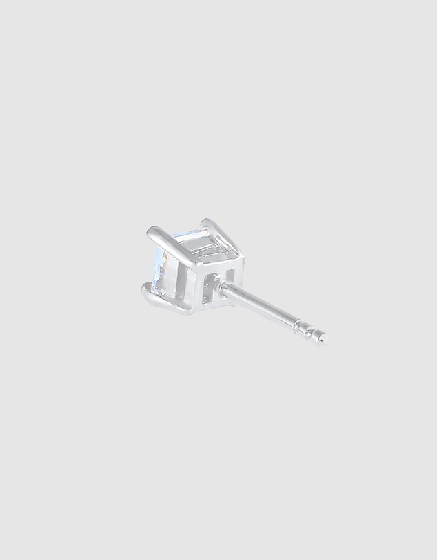 Kuzzoi - ICONIC EXCLUSIVE - Earrings Male Stud Zirconia Single 925 Sterling Silver