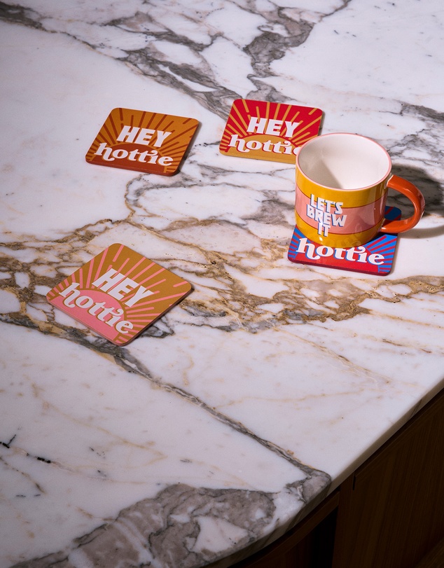 HOTTIE - Sunnie Hey Hottie 4-Piece Coaster Set