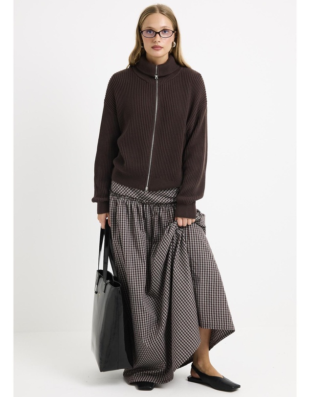 Subtitled - Ellie Double End Zip Longline Cardigan