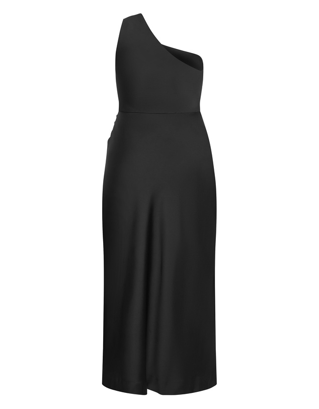 City Chic - Plus sizeJoy One Shoulder Maxi Dress - black