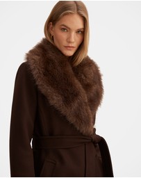 Forever New - Shelby Faux Fur Collar Coat