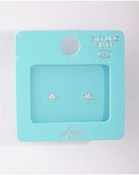 Lovisa - Sterling Silver Diamante Starburst Stud Earrings