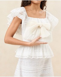 Loeffler Randall - Rayne Pleated Frame Clutch with Bow