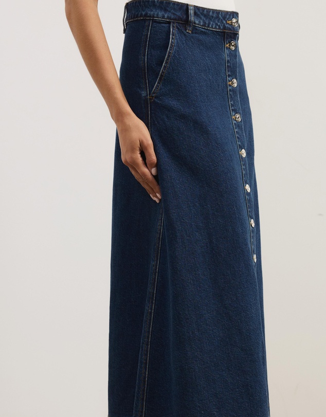Atmos&Here - Aston Denim Midi Skirt