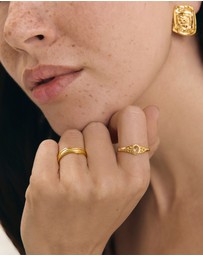 HOUSE OF SLANI - Adeline Wave Gold Ring