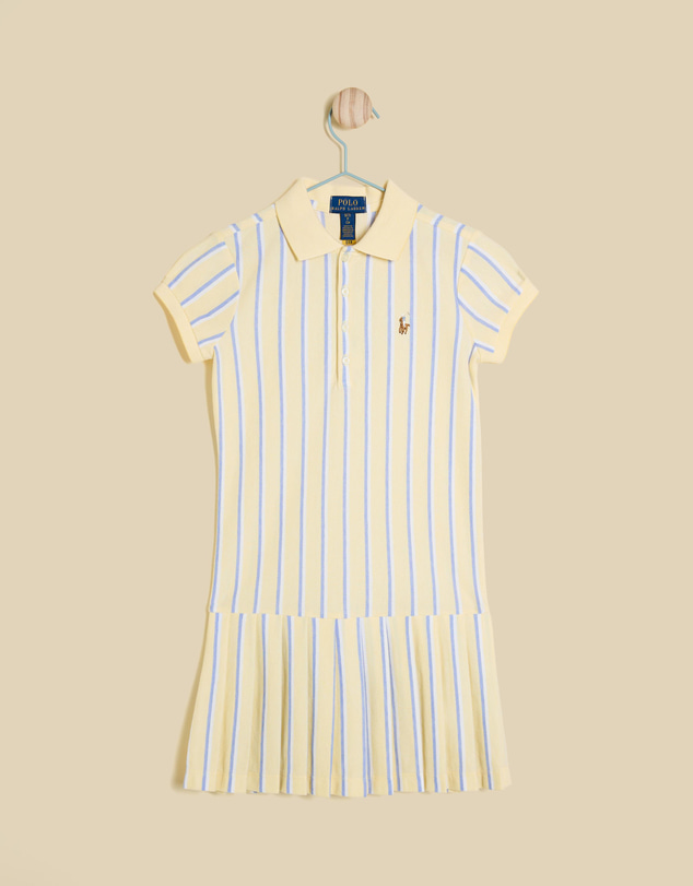 Polo Ralph Lauren - Striped Oxford Mesh Polo Dress - Teens