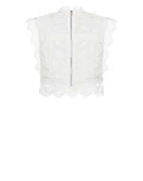 City Chic - Lucielle Sleeveless Top - Creme