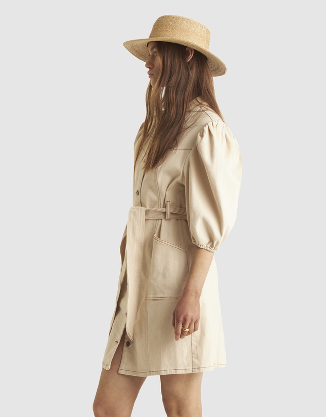 Zerafima - Holly Button Denim Dress