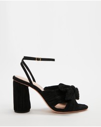 Loeffler Randall - Camellia Pleated Knot Heeled Sandal With Ankle Strap