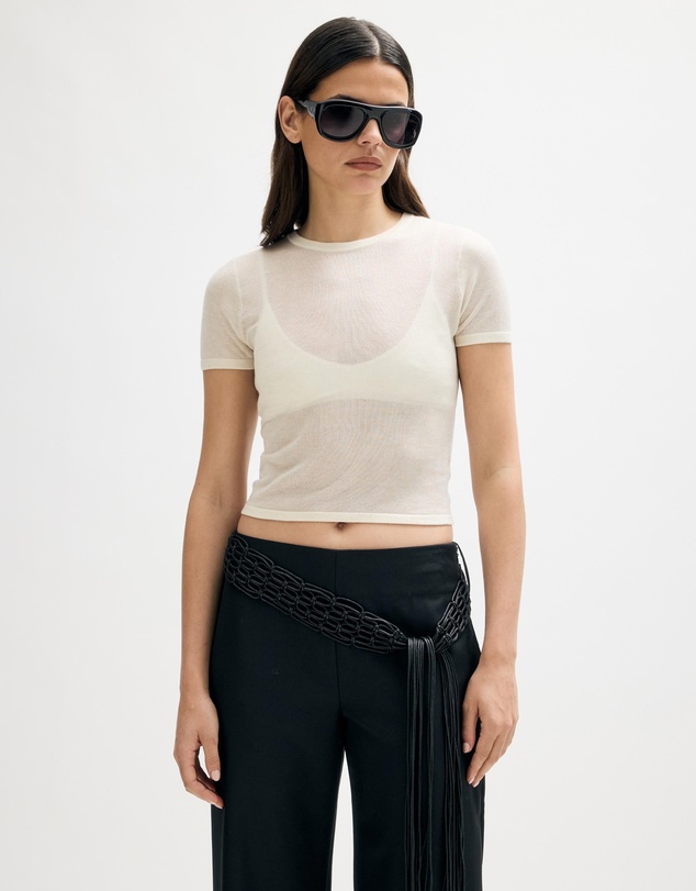 Minima Esenciales - Renna Lyocell Silk Blend Sheer Tee