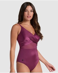Leonisa - Recycled Nylon Shaping One-Piece Swimsuit with Mesh