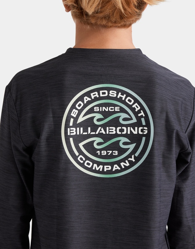 Billabong - Boys 8 to 16 Rotor Shorline Long Sleeve Rash Vest