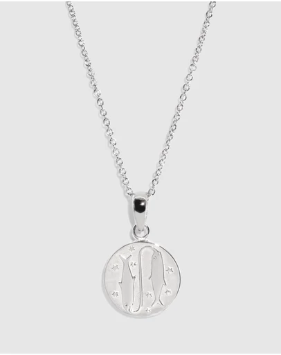 Molten Store - The Silver Pisces Zodiac Pendant Necklace