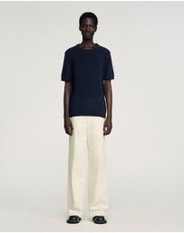 Sandro - Cotton Knit Tee Sweater