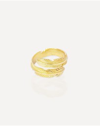 Ottoman Hands - Gold Feather Ring