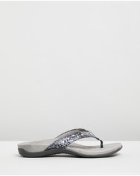 Vionic - Lucia Toe Post Sandal - Slate Grey Snake