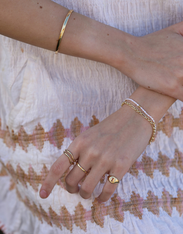 Luna Rae - Gold Vermeil- Petite Pearl Bracelet